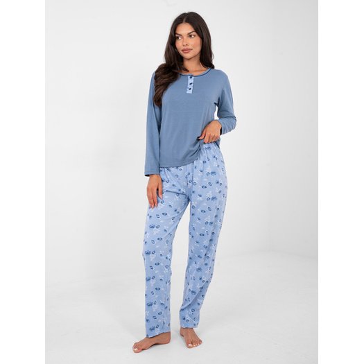Piżama-DU-PI-FP-007.69-szaro-niebieski 3
