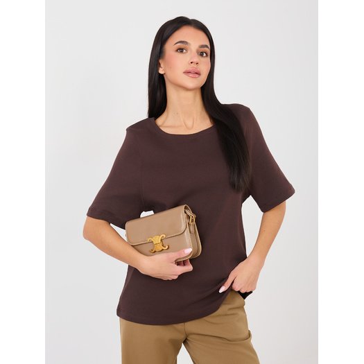 T-shirt-RV-TS-A1090.30-ciemny brązowy 4