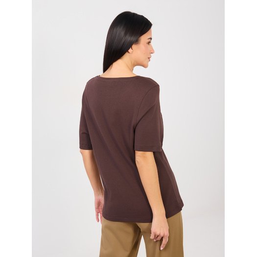 T-shirt-RV-TS-A1090.30-ciemny brązowy 1