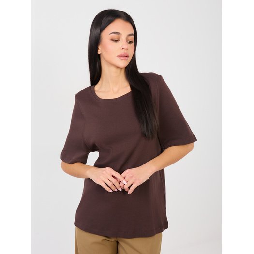 T-shirt-RV-TS-A1090.30-ciemny brązowy 3