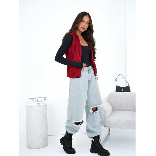 Kamizelka-CS-KZ-BT1031.01-ciemny czerwony