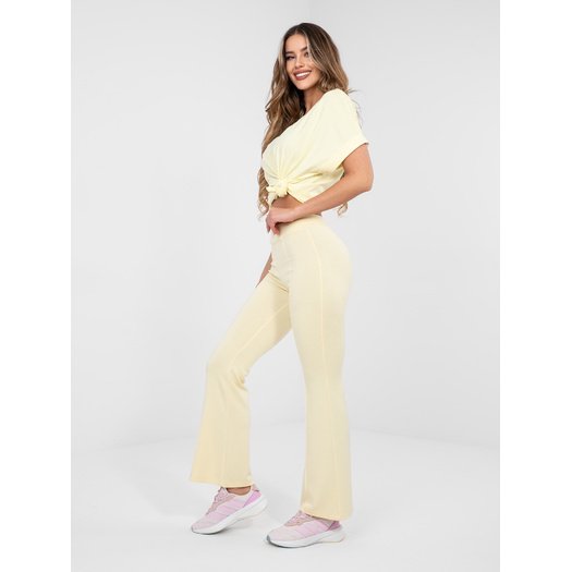 Spodnie dresowe-RV-DR-A1060.81-jasny ż&oacute;łty 5