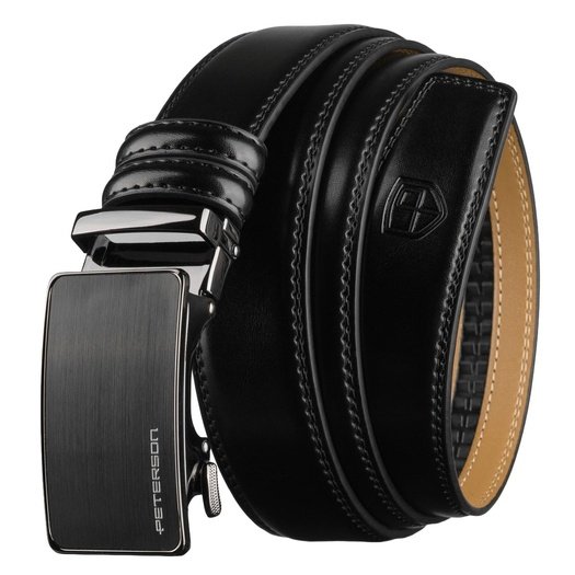 Men's belt Peterson PTN A019-AS BLACK