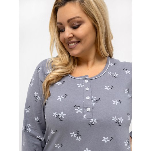 Koszula nocna-DU-KN-FP-606.09-ciemny szary