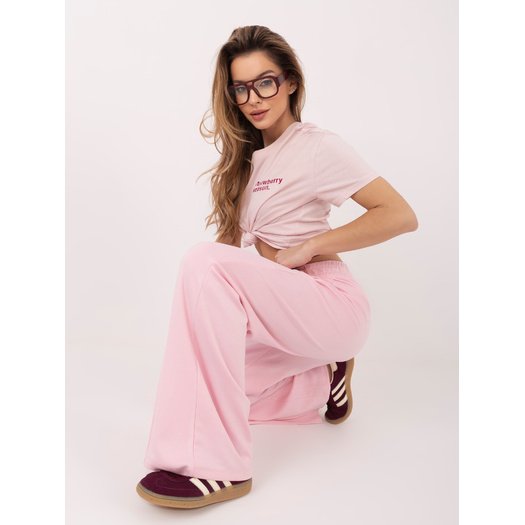 Spodnie dresowe-RV-DR-A1062.08-jasny r&oacute;żowy 2