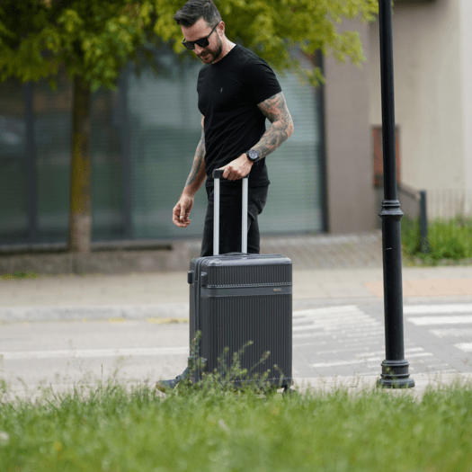 SUITCASE M 24   STL945 ABS DARK GREY