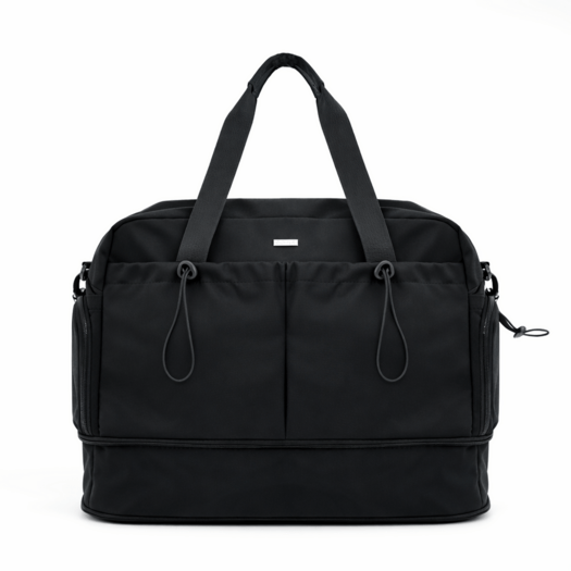 Torba weekendowa podr&oacute;żna sk&oacute;rzana Solier SL39 Astrin czarna 2