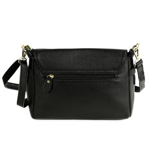 Leather Crossbody Shoulder Bag Solier FL52 Alessa &ndash; Black 4
