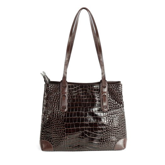 Large Leather Shopper Bag Solier FL56 Alen &ndash; Brown 6