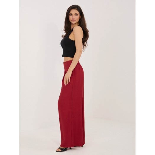 Spodnie-D60103M62449E3-ciemny czerwony 2
