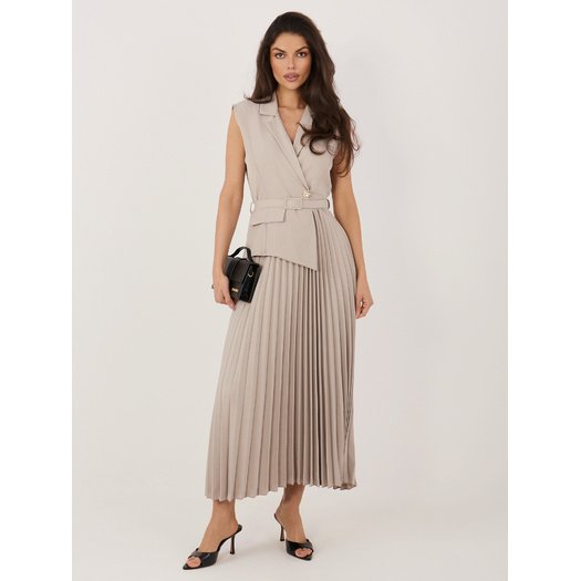 Sukienka-IT-SK-21558.86-ciemny bezowy