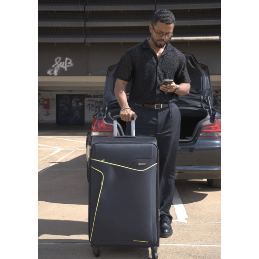 Large soft luggage XL Solier STL1651 black-green 4