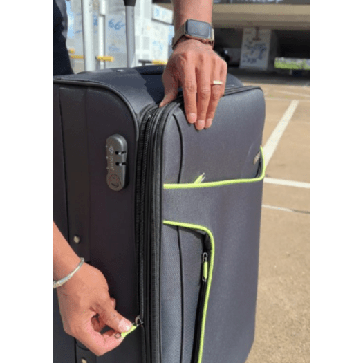 Large soft luggage XL Solier STL1651 black-green 8