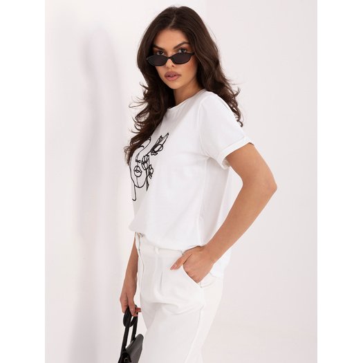 Marškinėliai moterims-IR-TS-R2699.67-ecru 1