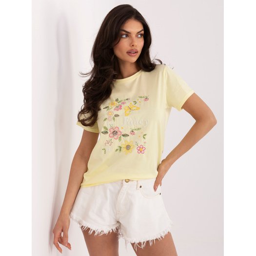 Marškinėliai moterims-IR-TS-R2670.30-jasny żółty