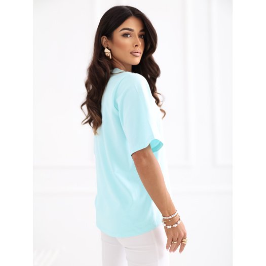 T-shirt- RV-TS-A1089.87-mietowy