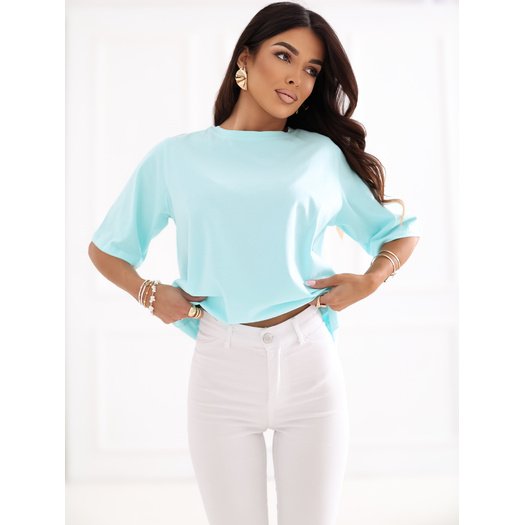 T-shirt- RV-TS-A1089.87-mietowy 4
