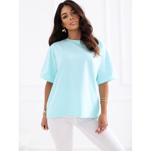 T-shirt- RV-TS-A1089.87-mietowy 3