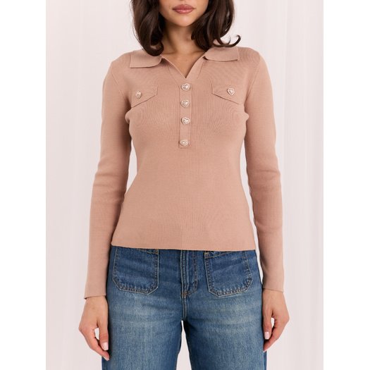 Sweter-PM-SW-SF502.29-camelowy