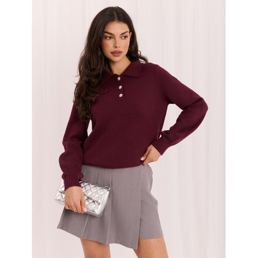 Sweter-IR-SW-AC-19702.14-bordowy