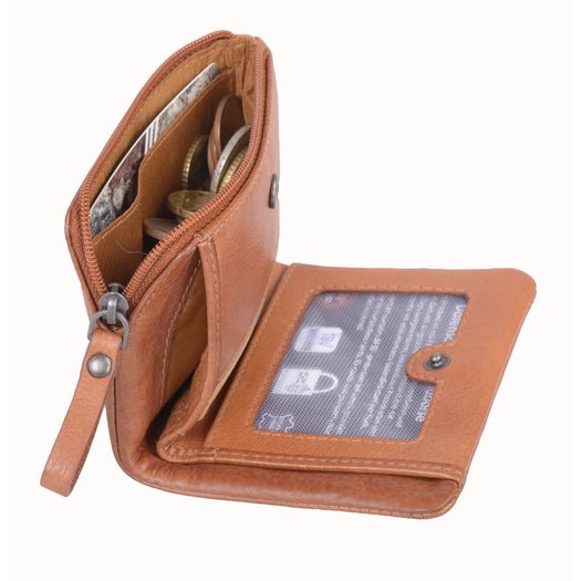 Maža piniginė moterims AVANCO 499-48-07 RFID - Ruda