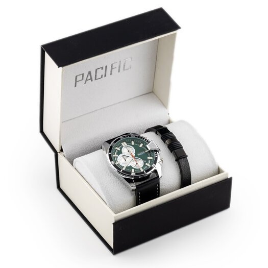 Laikrodis vyrams PACIFIC X0078-11 - komplet prezentowy (zy092d)