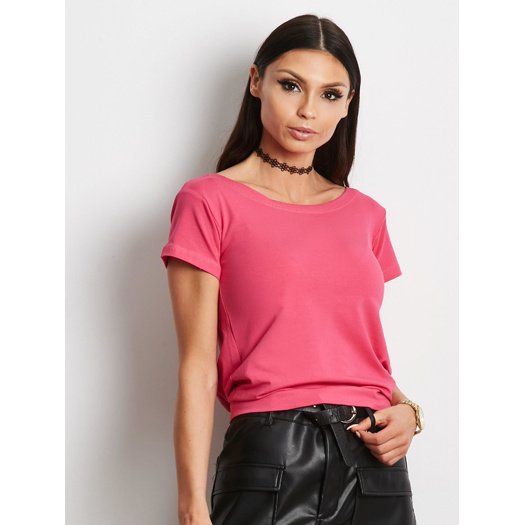 Marškinėliai-PL-BZ-1529.00-tamsiai rožinė