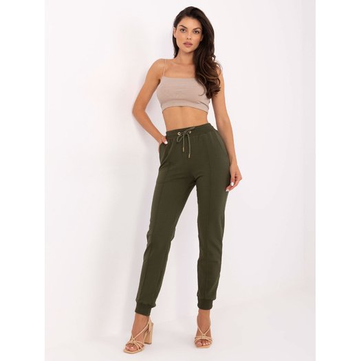 Spodnie dresowe-CLM-DR-1275.30-khaki