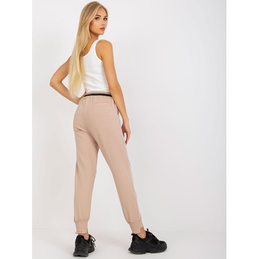 Sportinės kelnės-TW-DR-OB030.57-smėlio spalvos