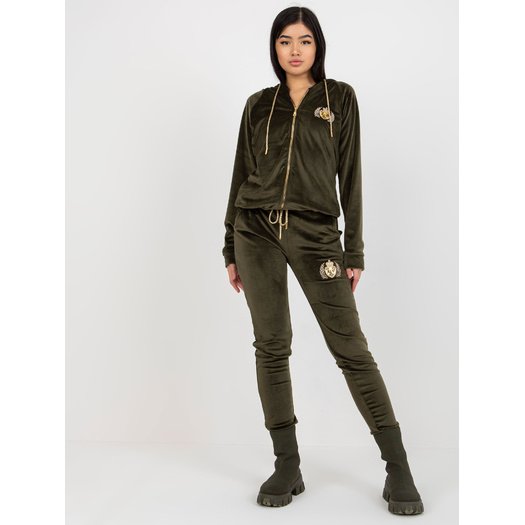 Veliūrinis komplektas moterims RV-KMPL-8443.98P-khaki