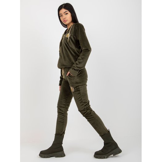 Veliūrinis komplektas moterims RV-KMPL-8443.98P-khaki