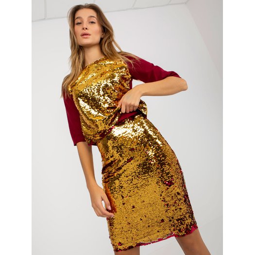 Spódnica-LK-SD-507019.49-bordo