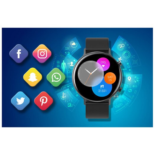 SMARTWATCH DAMSKI Rubicon RNCE98 - WYKONYWANIE POŁĄCZEŃ, PULSOKSYMETR (sr043b)