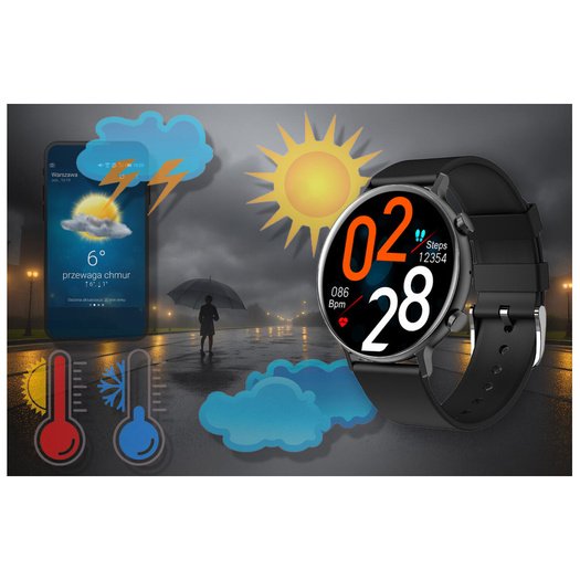 SMARTWATCH DAMSKI Rubicon RNCE98 - WYKONYWANIE POŁĄCZEŃ, PULSOKSYMETR (sr043b)