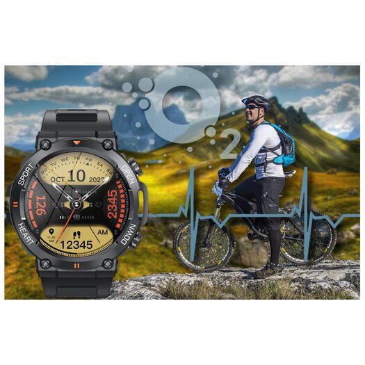 Išmanusis laikrodis vyrams Gravity GT7-1 PRO - Skambinimo funkcija,Pulsometras (sg018a)