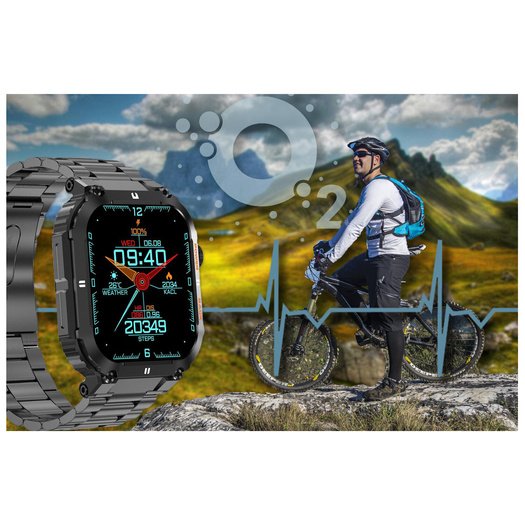 Išmanusis laikrodis vyrams Gravity GT6-2 - Skambinimo funkcija, MONITOR SNU (sg020b)