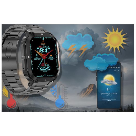 Išmanusis laikrodis vyrams Gravity GT6-2 - Skambinimo funkcija, MONITOR SNU (sg020b)