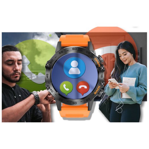 SMARTWATCH MĘSKI Gravity GT9-4 - WYKONYWANIE POŁĄCZEŃ, CIŚNIENIOMIERZ (sg021d)