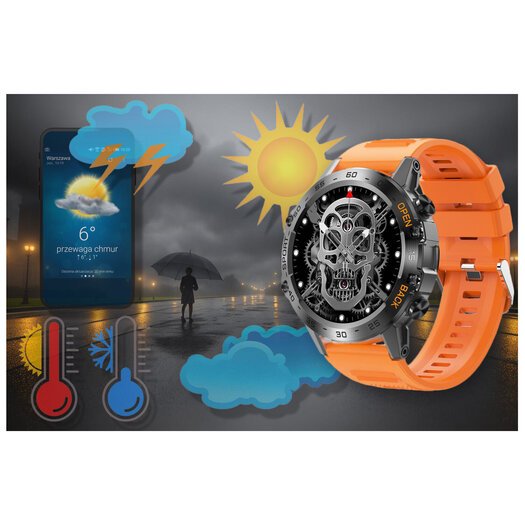 SMARTWATCH MĘSKI Gravity GT9-4 - WYKONYWANIE POŁĄCZEŃ, CIŚNIENIOMIERZ (sg021d)