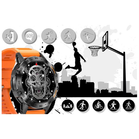 SMARTWATCH MĘSKI Gravity GT9-4 - WYKONYWANIE POŁĄCZEŃ, CIŚNIENIOMIERZ (sg021d)