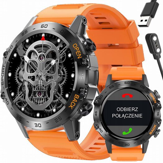 SMARTWATCH MĘSKI Gravity GT9-4 - WYKONYWANIE POŁĄCZEŃ, CIŚNIENIOMIERZ (sg021d)