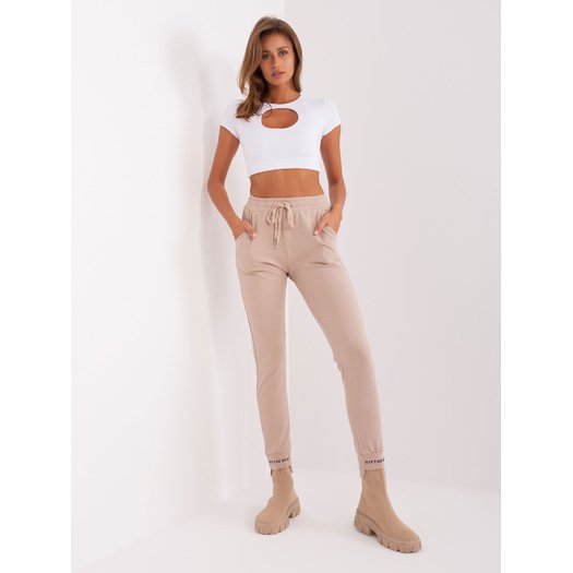 Sportinės kelnės-RV-DR-8519.30X-smėlio spalvos