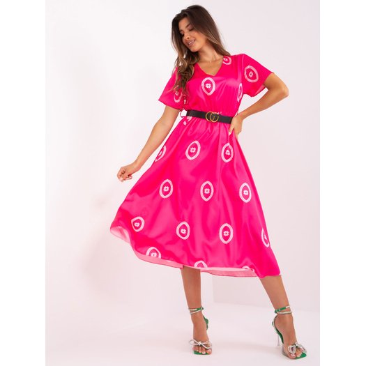 Sukienka-DHJ-SK-17260.90-ciemny różowy 14 Sukienka-DHJ-SK-17260.90-ciemny różowy 14