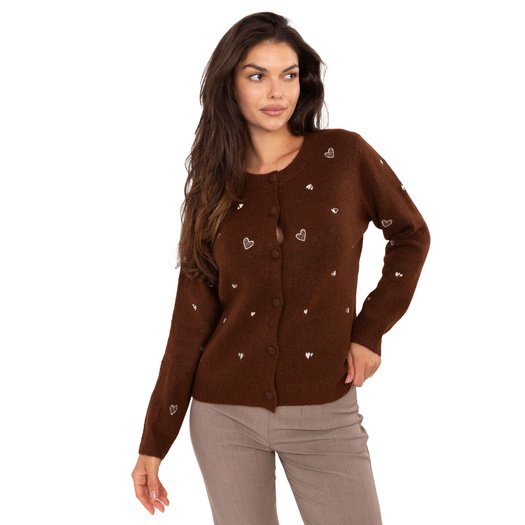 Sweter-PM-SW-F510.29-brązowy 2