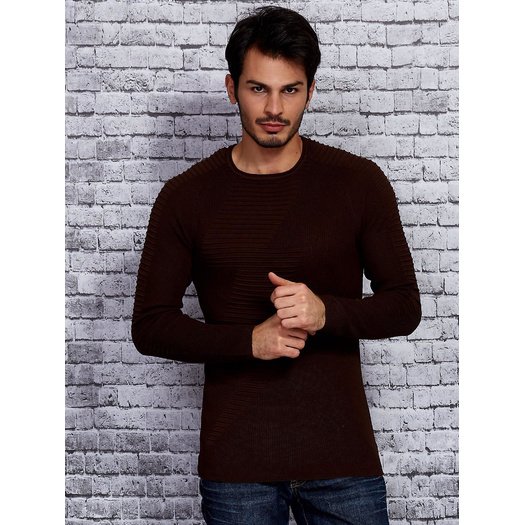 Sweter-MH-SW-1894.65-ciemny brązowy 1