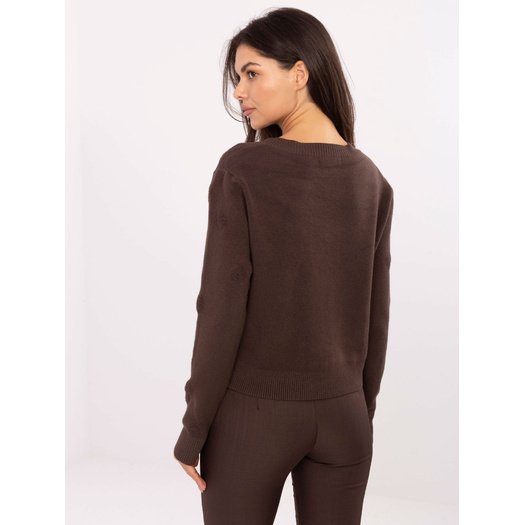Sweter-IT-SW-98300.69-ciemny brązowy 2