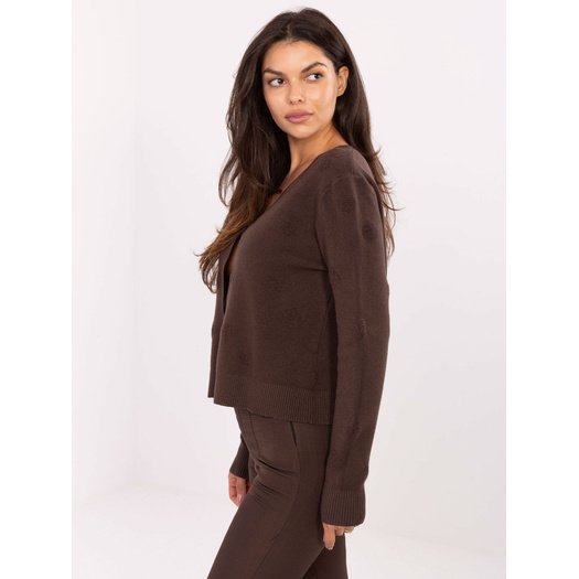 Sweter-IT-SW-98300.69-ciemny brązowy 1
