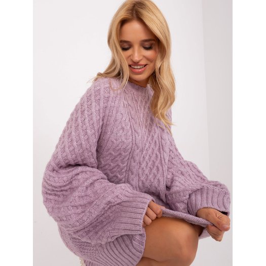Megztinis - AT-SW-2367-2.64P - šviesiai violetinis