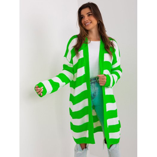 Cardigan-BA-SW-8033.21-fluo žalia