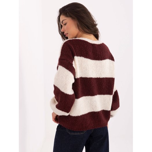 Sweter-MI-SW-0109.79-bordowy 1